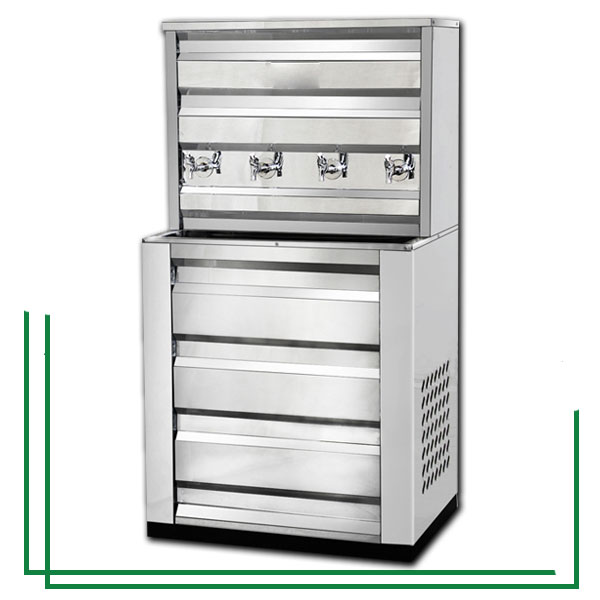 آبسردکن استیل چهار شیر فشاری