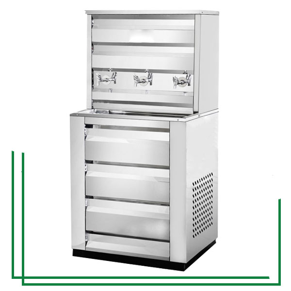 آبسردکن استیل سه شیر ۳۵ لیتری